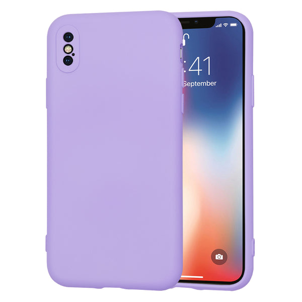 Husa de protectie Techsuit SoftFlex compatibila cu Apple iPhone X, acoperire spate, violet