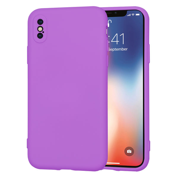 Husa de protectie Techsuit SoftFlex compatibila cu Apple iPhone X, acoperire spate, mov