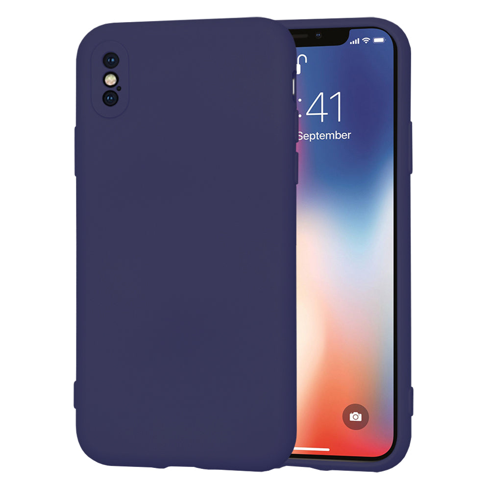 Husa de protectie Techsuit SoftFlex compatibila cu Apple iPhone XS, acoperire spate, albastru inchis