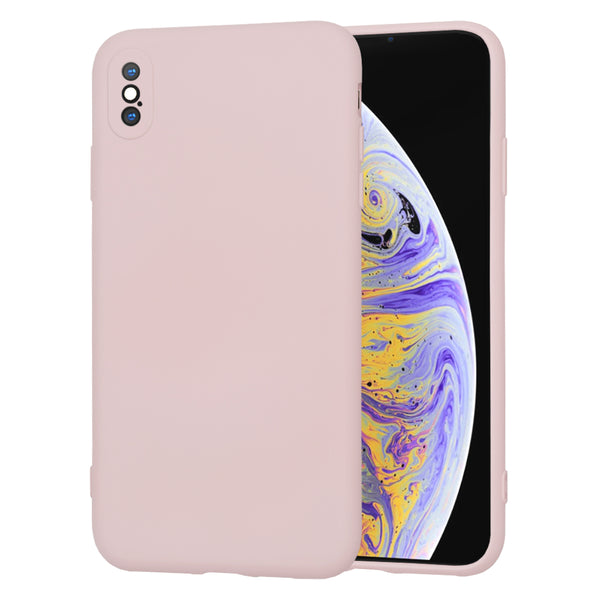 Husa de protectie Techsuit SoftFlex compatibila cu Apple iPhone XS Max, acoperire spate, roz pudra