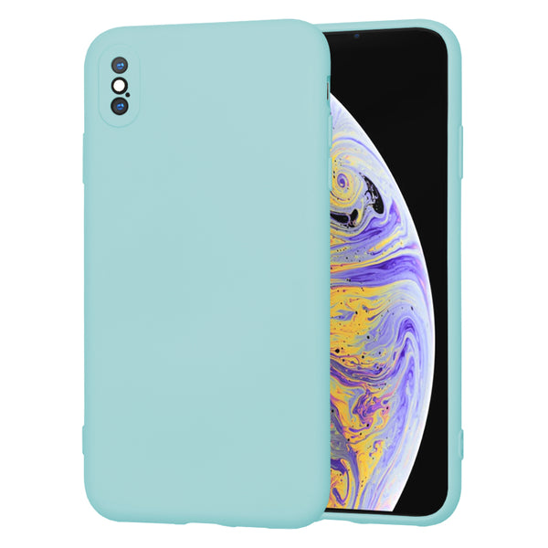 Husa de protectie Techsuit SoftFlex compatibila cu Apple iPhone XS Max, acoperire spate, albastru deschis