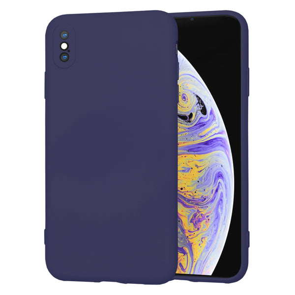 Husa de protectie Techsuit SoftFlex compatibila cu Apple iPhone XS Max, acoperire spate, albastru inchis