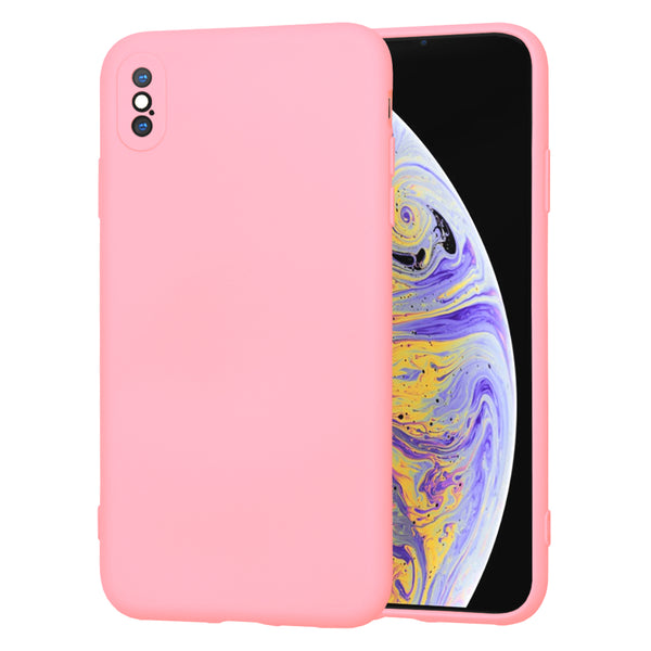 Husa de protectie Techsuit SoftFlex compatibila cu Apple iPhone XS Max, acoperire spate, roz deschis