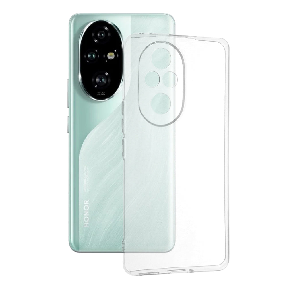 Husa de protectie Techsuit Clear Silicone compatibila cu Honor 200 Pro, acoperire spate, transparent