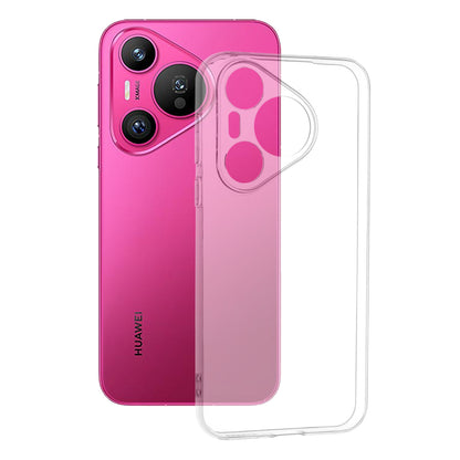 Husa de protectie Techsuit Clear Silicone compatibila cu Huawei Pura 70, acoperire spate, transparent