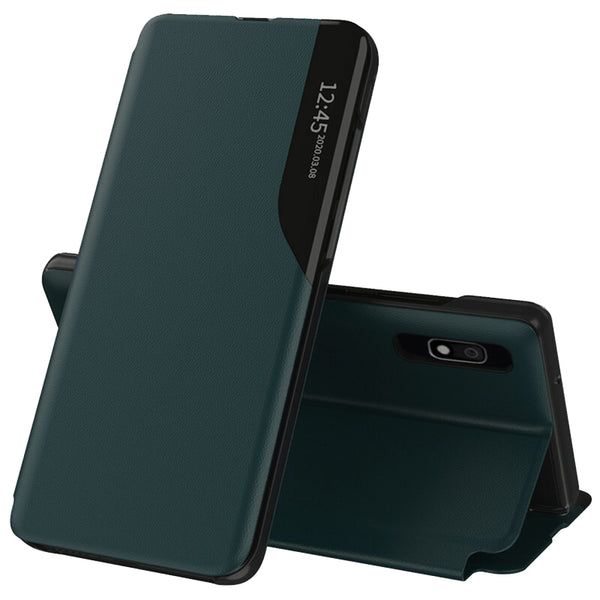 Husa de protectie Techsuit eFold Series compatibila cu Samsung Galaxy A10, acoperire spate, verde inchis