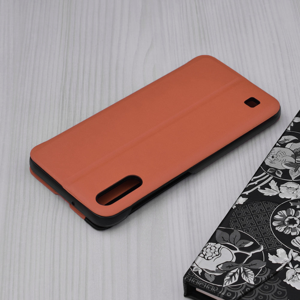 Husa de protectie Techsuit eFold Series compatibila cu Samsung Galaxy A05s, acoperire spate, oranj