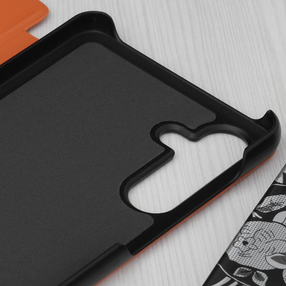 Husa de protectie Techsuit eFold Series compatibila cu Samsung Galaxy M55, acoperire spate, oranj