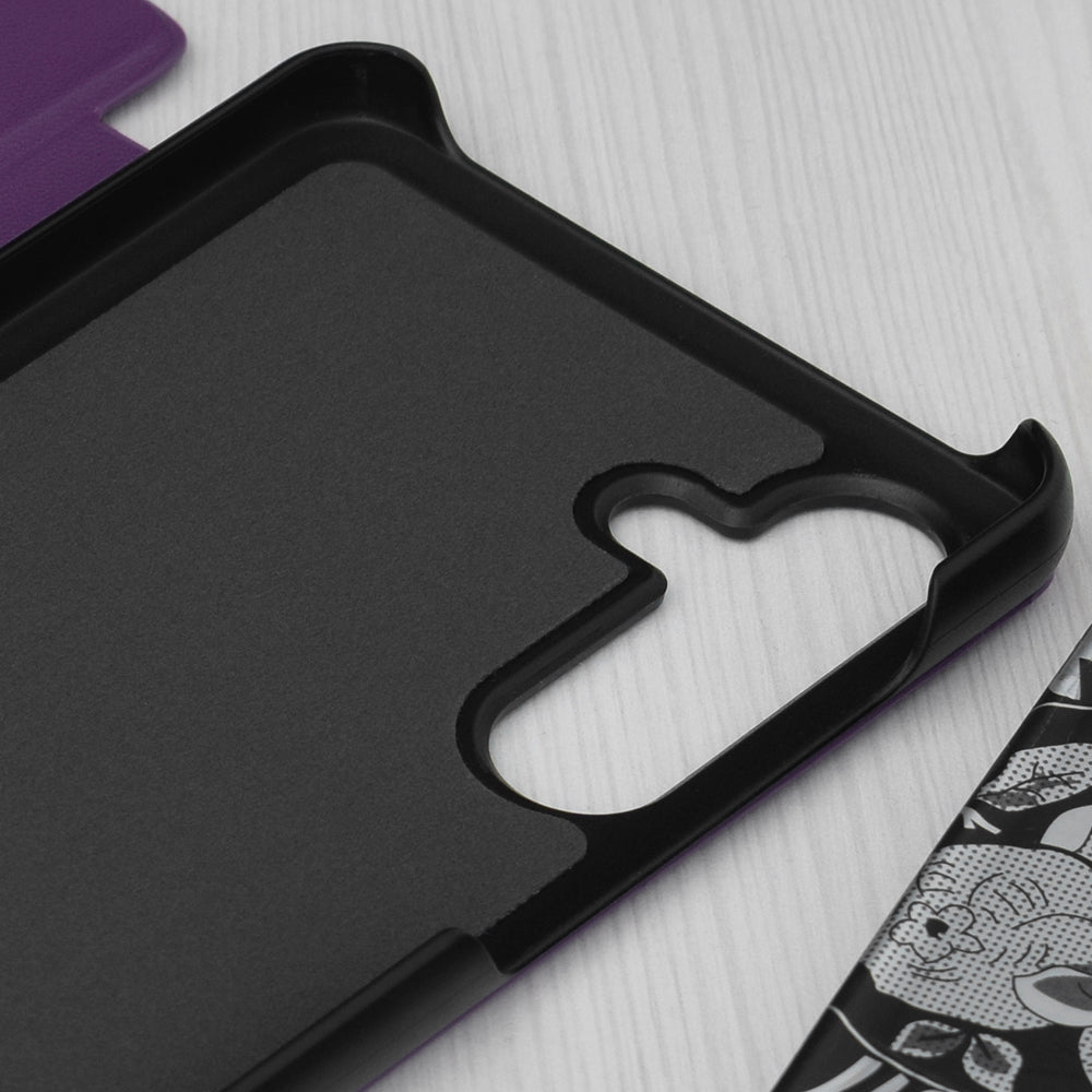 Husa de protectie Techsuit eFold Series compatibila cu Samsung Galaxy M55, acoperire spate, mov