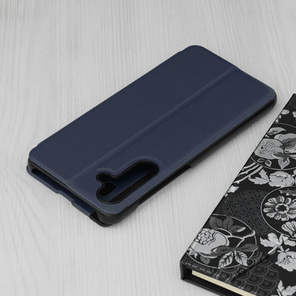 Husa de protectie Techsuit eFold Series compatibila cu Samsung Galaxy M55, acoperire spate, albastru