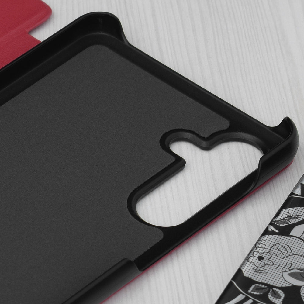 Husa de protectie Techsuit eFold Series compatibila cu Samsung Galaxy M55, acoperire spate, rosu