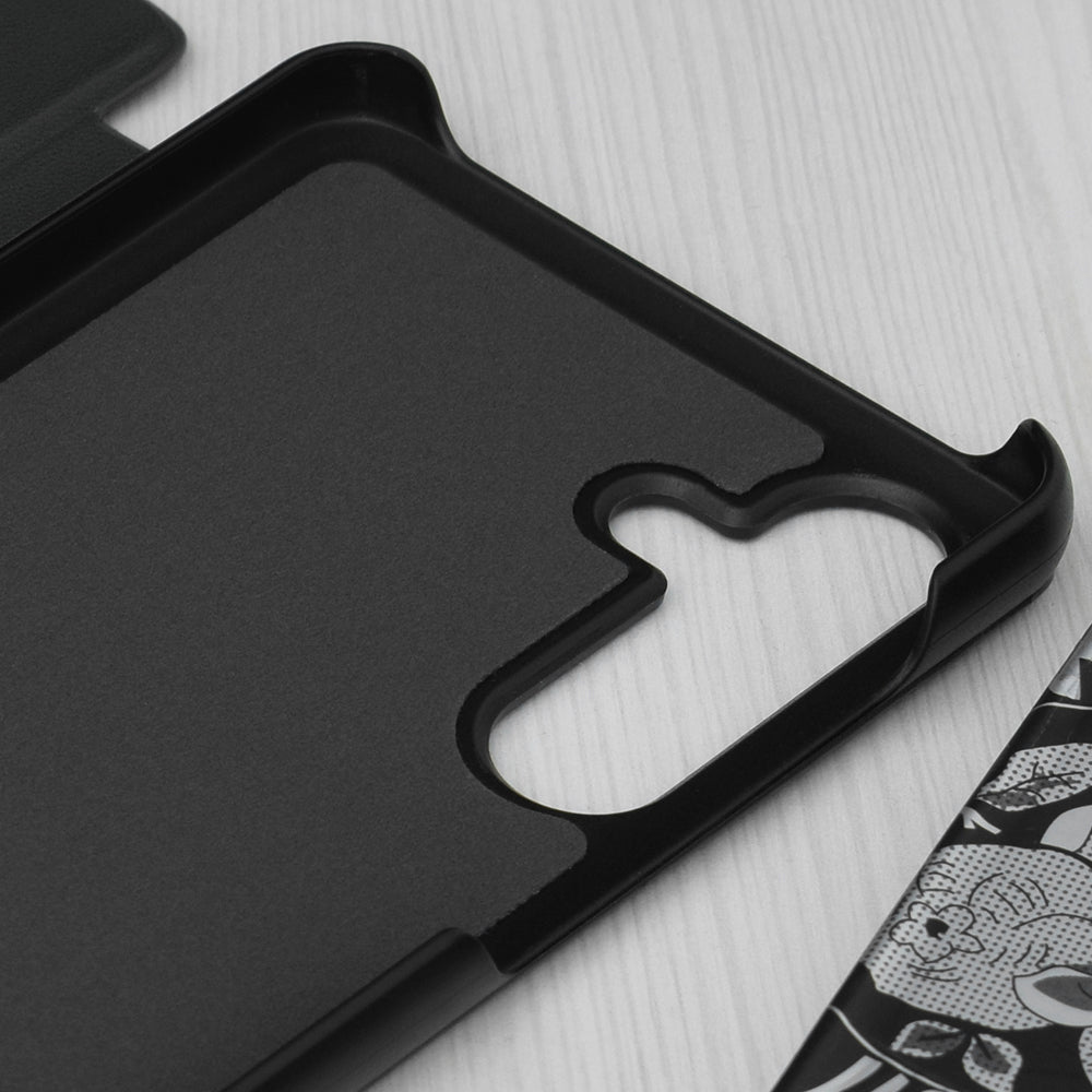 Husa de protectie Techsuit eFold Series compatibila cu Samsung Galaxy M55, acoperire spate, negru