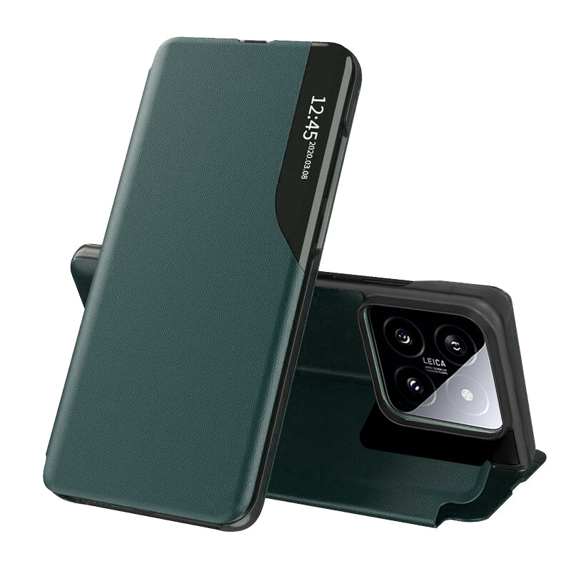 Husa de protectie Techsuit eFold Series compatibila cu Xiaomi 14, acoperire spate, verde inchis
