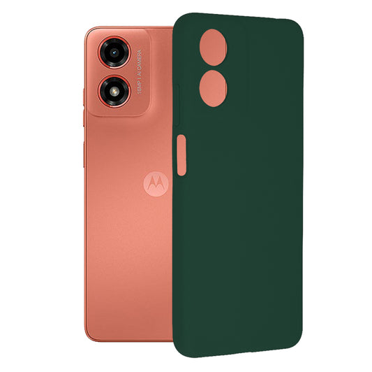 Husa de protectie Techsuit Soft Edge Silicone compatibila cu Motorola Moto E14, acoperire spate, verde inchis