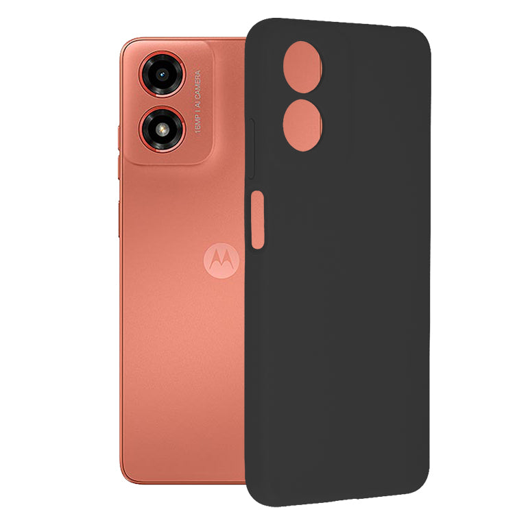 Husa de protectie Techsuit Soft Edge Silicone compatibila cu Motorola Moto E14, acoperire spate, negru