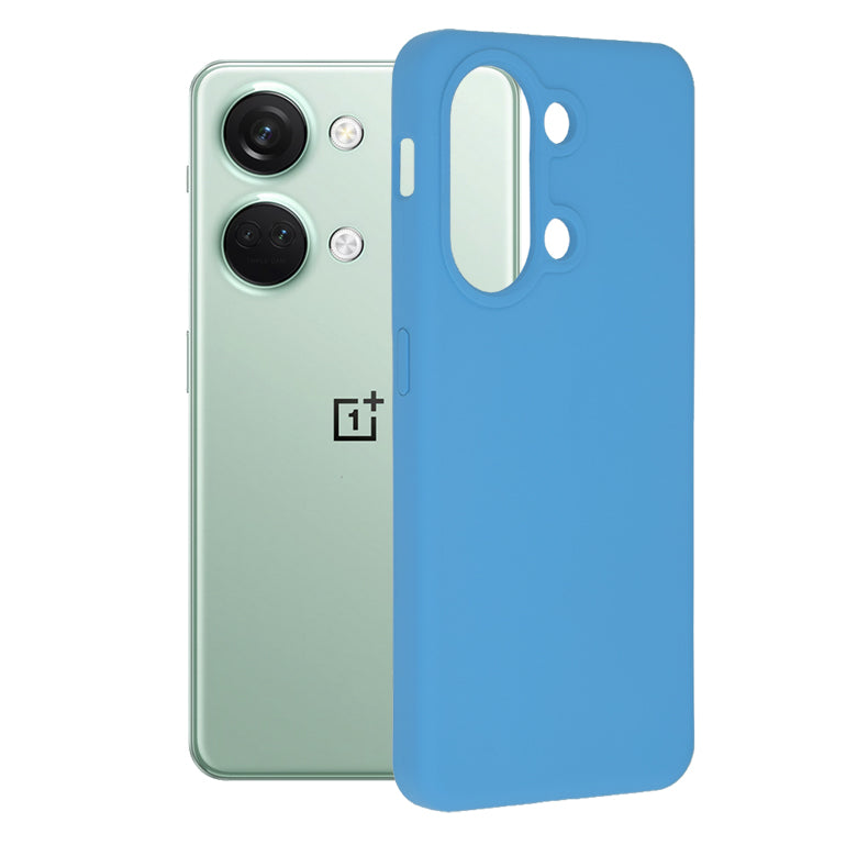 Husa de protectie Techsuit Soft Edge Silicone compatibila cu OnePlus Nord 3, acoperire spate, albastru deschis