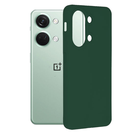 Husa de protectie Techsuit Soft Edge Silicone compatibila cu OnePlus Nord 3, acoperire spate, verde inchis