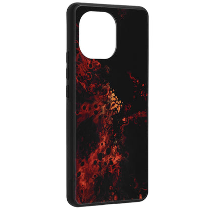 Husa de protectie Techsuit Glaze Series compatibila cu Xiaomi Mi 11, acoperire spate, Red Nebula