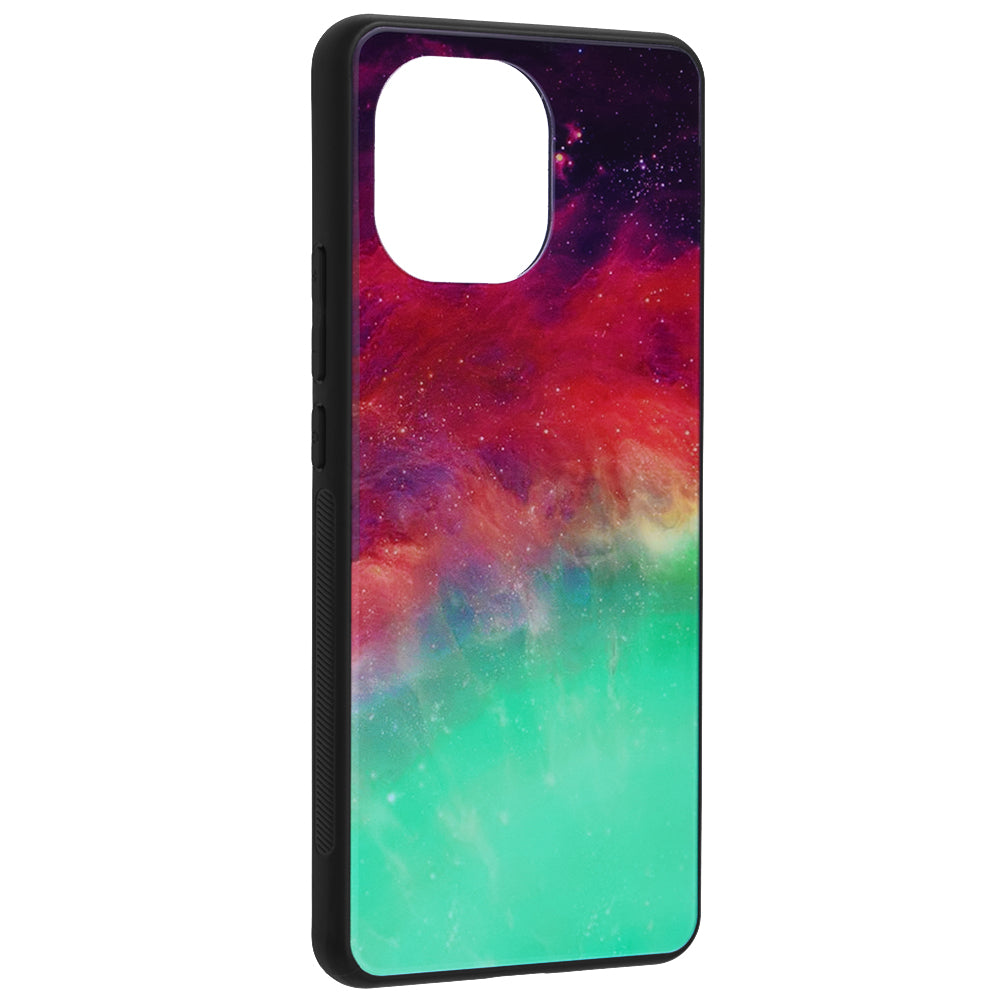 Husa de protectie Techsuit Glaze Series compatibila cu Xiaomi Mi 11, acoperire spate, Fiery Ocean