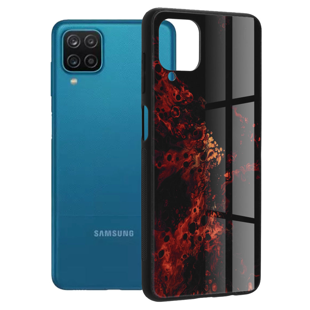 Husa de protectie Techsuit Glaze Series compatibila cu Samsung Galaxy A05s, acoperire spate, Red Nebula