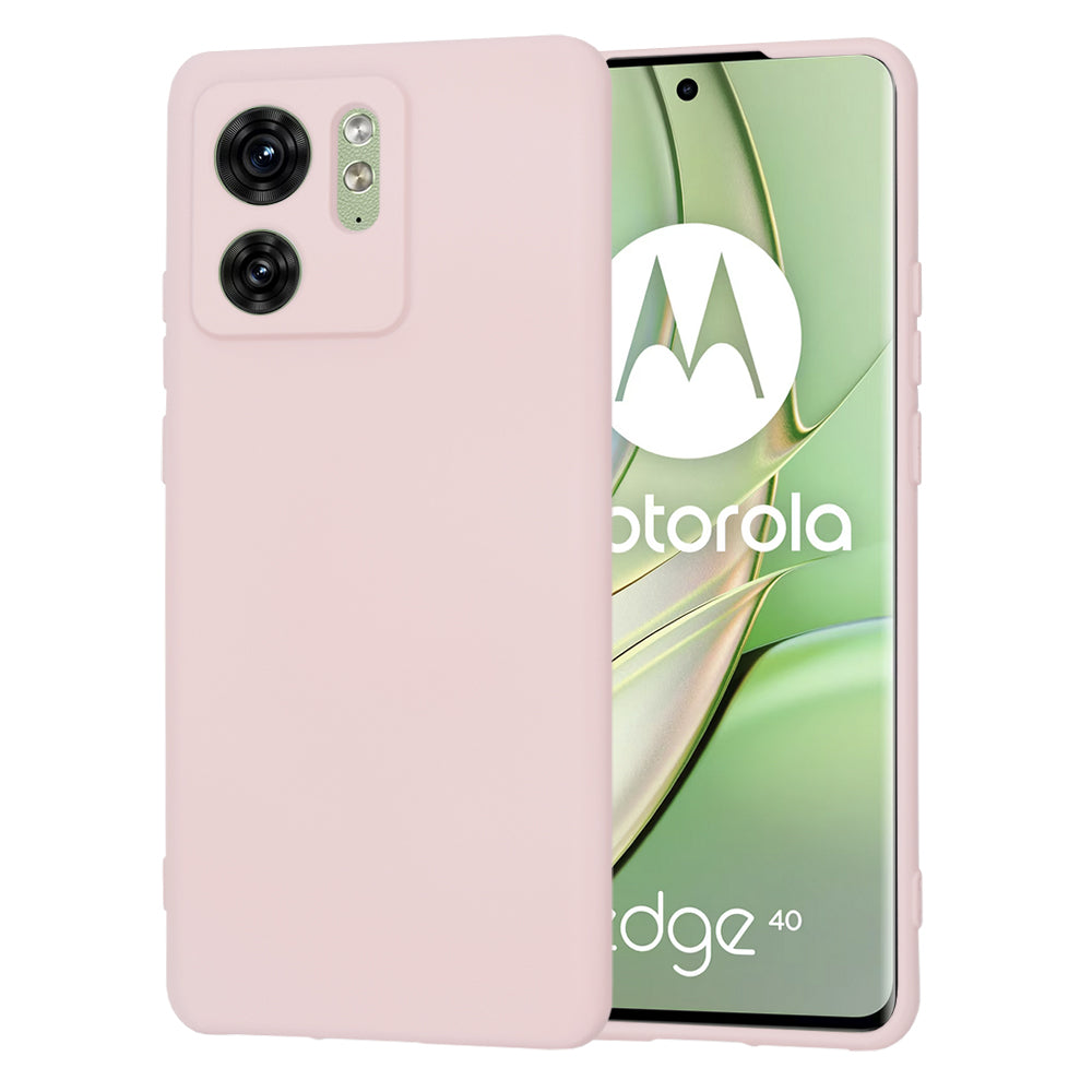 Husa de protectie Techsuit SoftFlex compatibila cu Motorola Edge 40, acoperire spate, roz pudra
