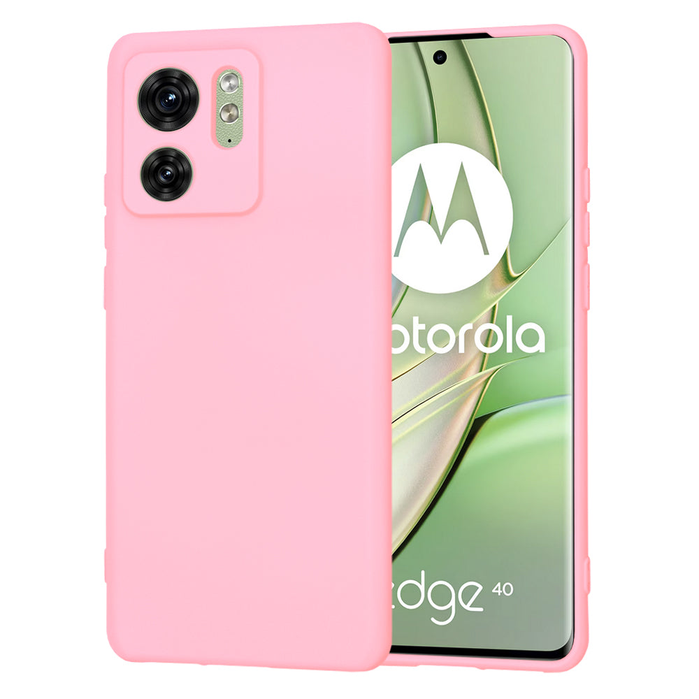 Husa de protectie Techsuit SoftFlex compatibila cu Motorola Edge 40, acoperire spate, roz deschis