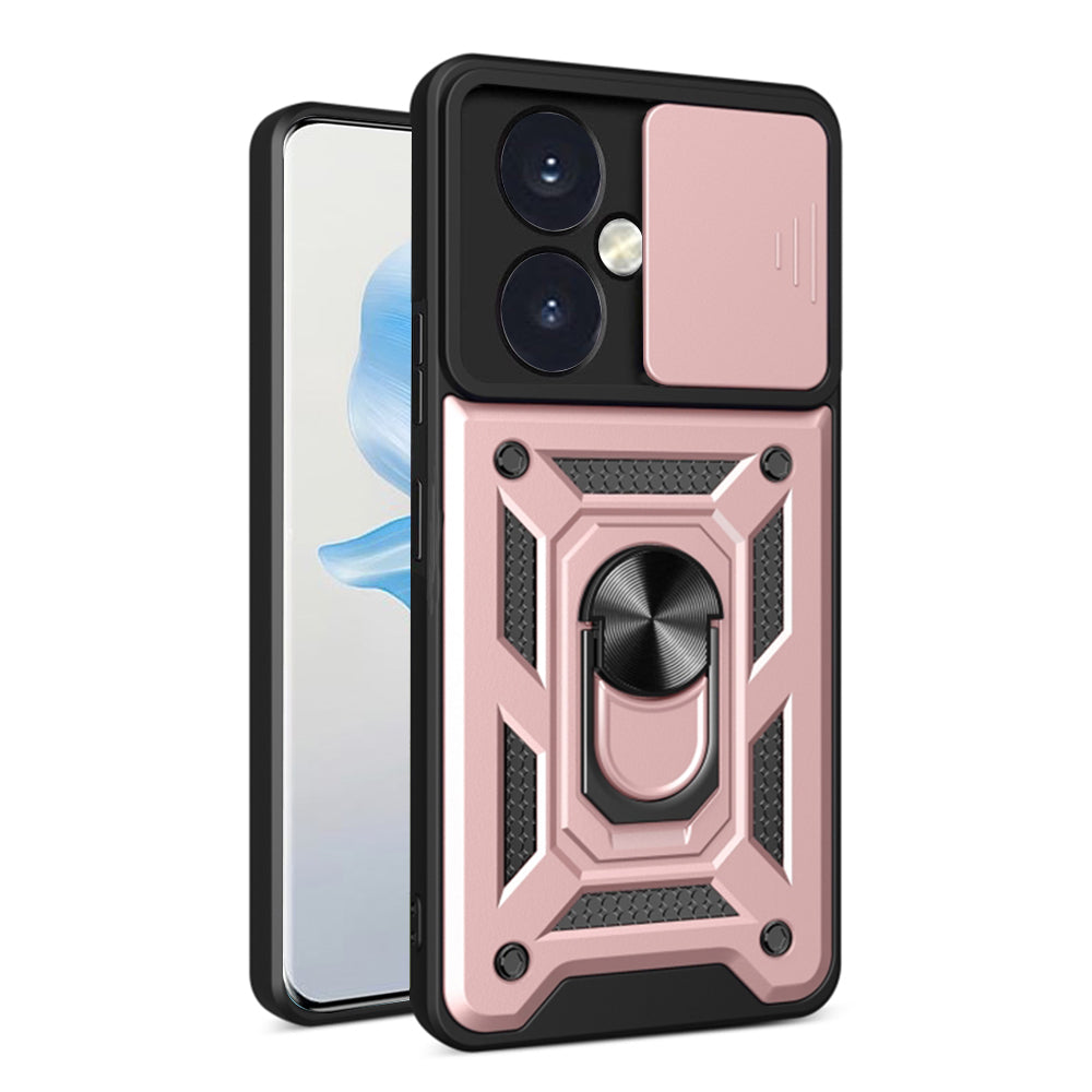 Husa de protectie Techsuit CamShield Series compatibila cu Honor 100, acoperire spate, rose gold