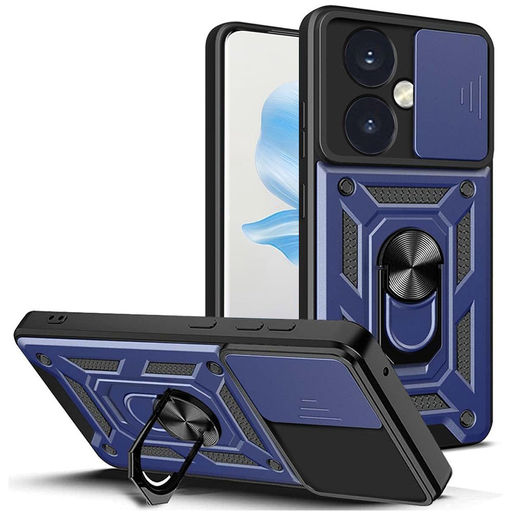 Husa de protectie Techsuit CamShield Series compatibila cu Honor 100, acoperire spate, albastru