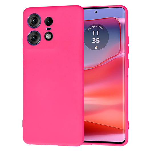 Husa de protectie Techsuit SoftFlex compatibila cu Motorola Edge 50 Pro, acoperire spate, roz neon