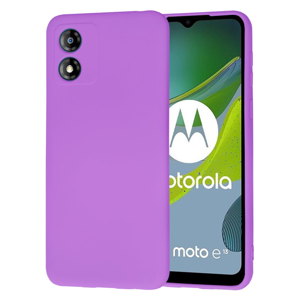 Husa de protectie Techsuit SoftFlex compatibila cu Motorola Moto E13, acoperire spate, mov