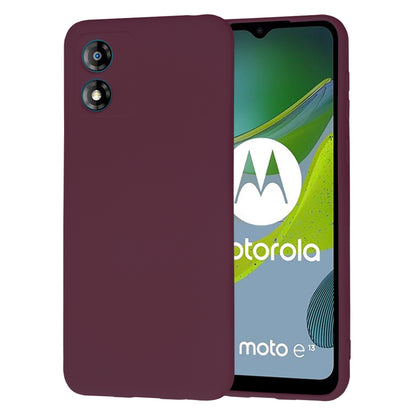 Husa de protectie Techsuit SoftFlex compatibila cu Motorola Moto E13, acoperire spate, visiniu