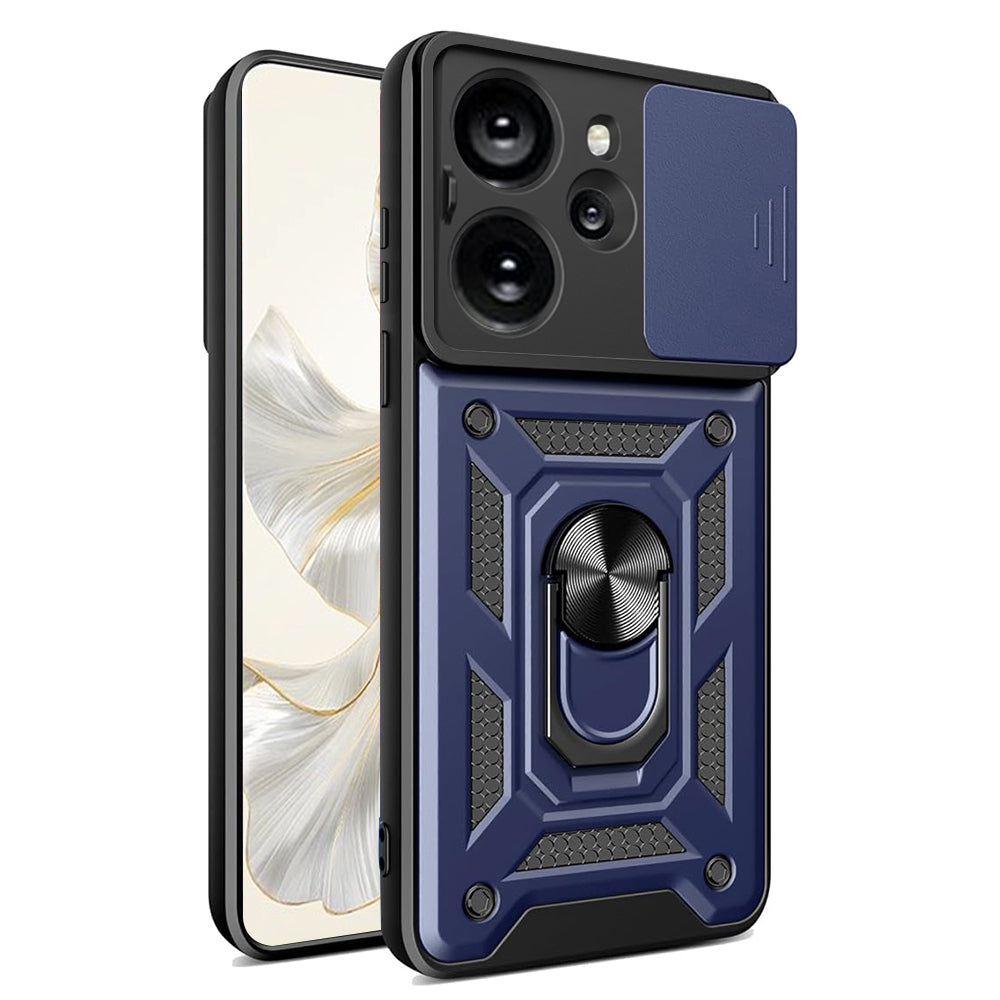 Husa de protectie Techsuit CamShield Series compatibila cu Honor 100 Pro, acoperire spate, albastru