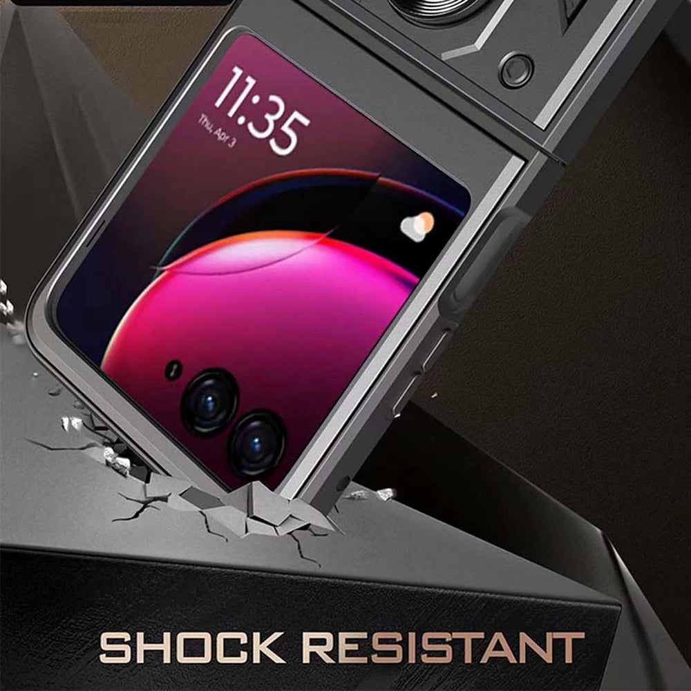 Husa de protectie Techsuit CamShield Series compatibila cu Motorola Razr 50 Ultra, acoperire spate, albastru