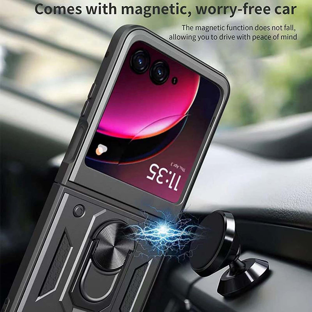 Husa de protectie Techsuit CamShield Series compatibila cu Motorola Razr 50, acoperire spate, rose gold