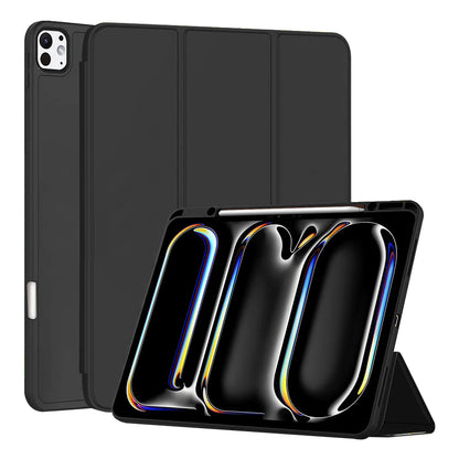 Husa de protectie pentru tableta Techsuit Flex Trifold compatibila cu Apple iPad Pro 13 (2024), negru, TPU