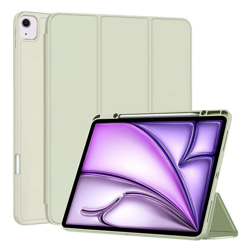 Husa de protectie pentru tableta Techsuit Flex Trifold compatibila cu Apple iPad Air 13 (2024), verde deschis, TPU