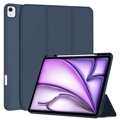 Husa de protectie pentru tableta Techsuit Flex Trifold compatibila cu Apple iPad Air 13 (2024), bleumarin, TPU