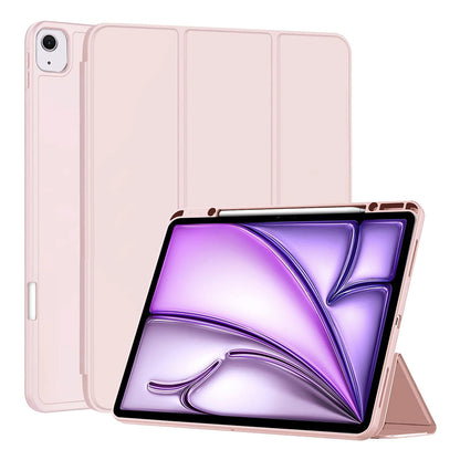 Husa de protectie pentru tableta Techsuit Flex Trifold compatibila cu Apple iPad Air 13 (2024), roz, TPU