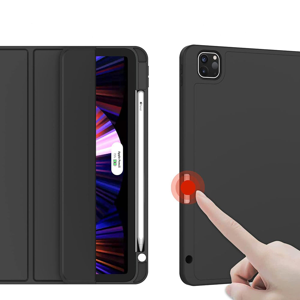 Husa de protectie pentru tableta Techsuit Flex Trifold compatibila cu Apple iPad Air 13 (2024), negru, TPU