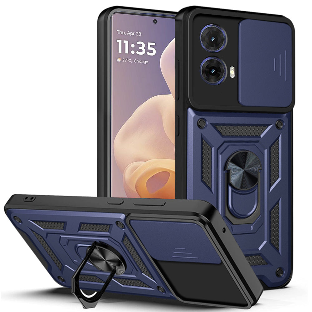 Husa de protectie Techsuit CamShield Series compatibila cu Motorola Moto G85, acoperire spate, albastru