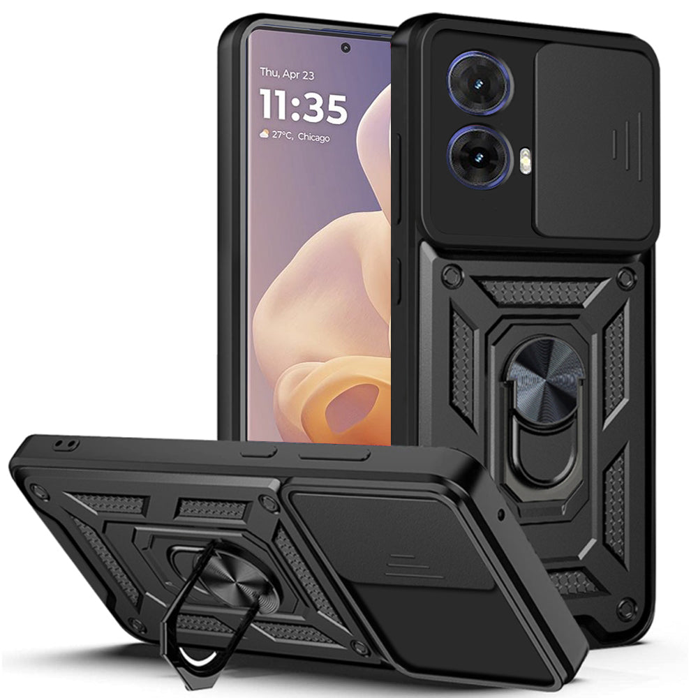 Husa de protectie Techsuit CamShield Series compatibila cu Motorola Moto G85, acoperire spate, negru