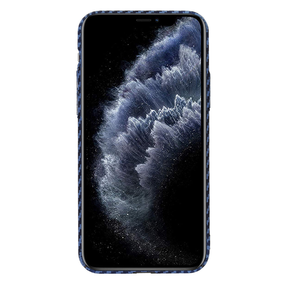 Husa de protectie Techsuit Carbonite FiberShell compatibila cu Apple iPhone 11 Pro , acoperire spate, albastru deschis