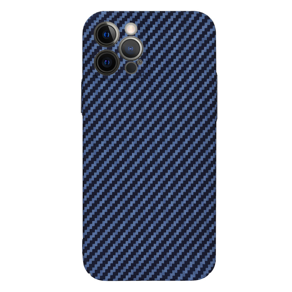 Husa de protectie Techsuit Carbonite FiberShell compatibila cu Apple iPhone 12 Pro , acoperire spate, albastru deschis