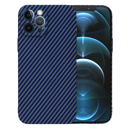 Husa de protectie Techsuit Carbonite FiberShell compatibila cu Apple iPhone 12 Pro Max , acoperire spate, albastru deschis