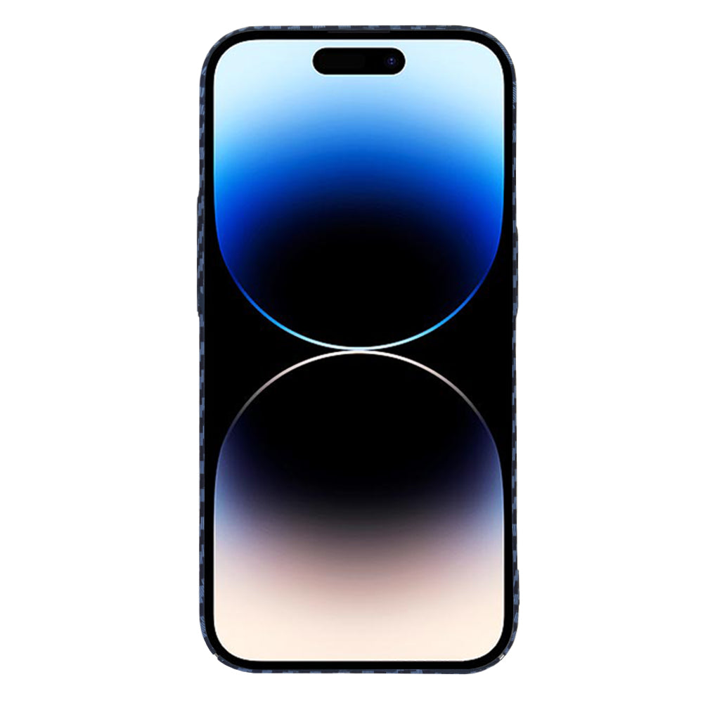 Husa de protectie Techsuit Carbonite FiberShell compatibila cu Apple iPhone 14 Pro , acoperire spate, albastru deschis