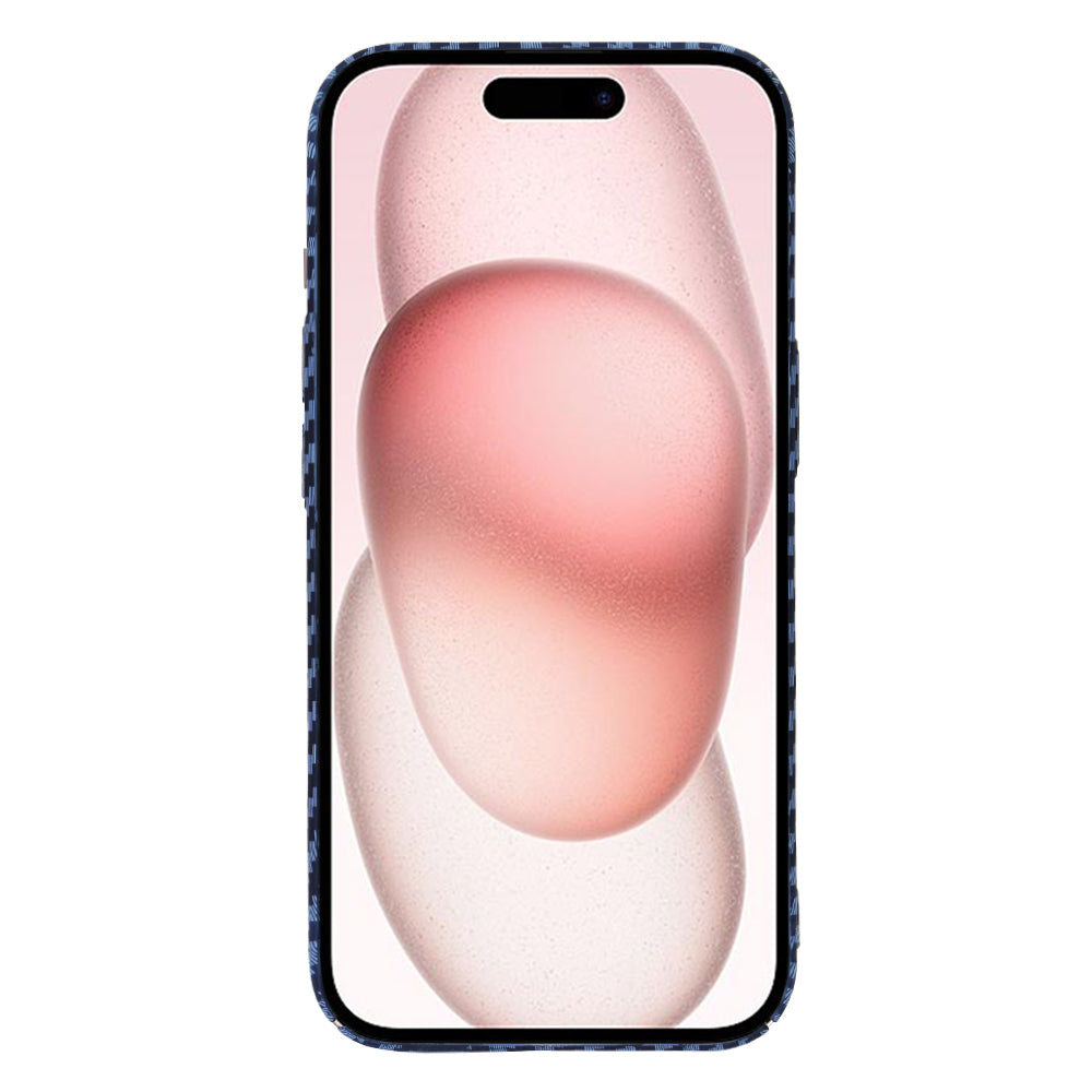 Husa de protectie Techsuit Carbonite FiberShell compatibila cu Apple iPhone 15 , acoperire spate, albastru deschis