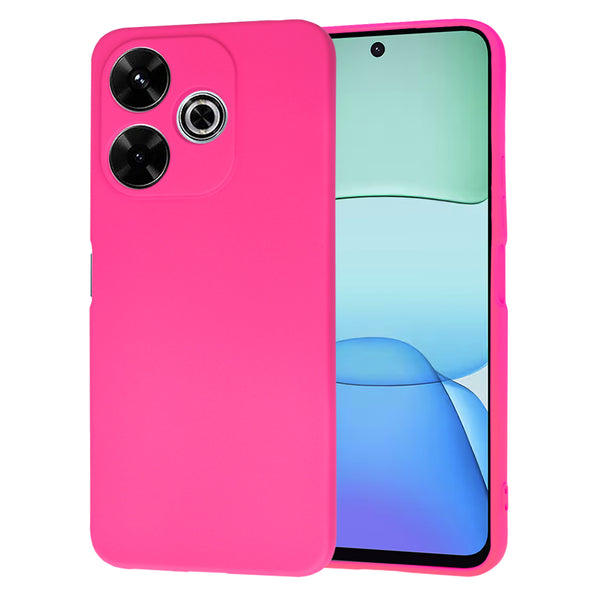 Husa de protectie Techsuit SoftFlex compatibila cu Xiaomi Poco M6 4G, acoperire spate, roz neon