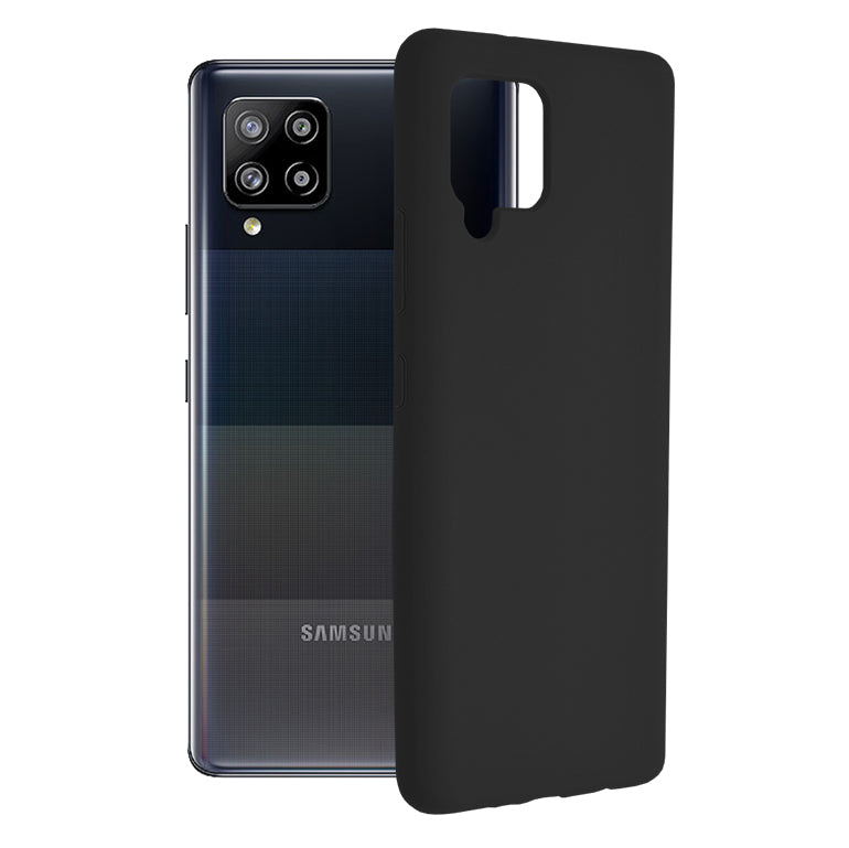 Husa de protectie Techsuit Soft Edge Silicone compatibila cu Samsung Galaxy A42 5G, acoperire spate, negru