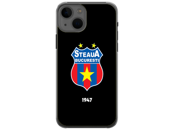 Husa Silicon HQCover compatibila cu Apple iPhone 13, model Steaua Bucuresti, rezistenta la socuri si zgarieturi, SP1M00004