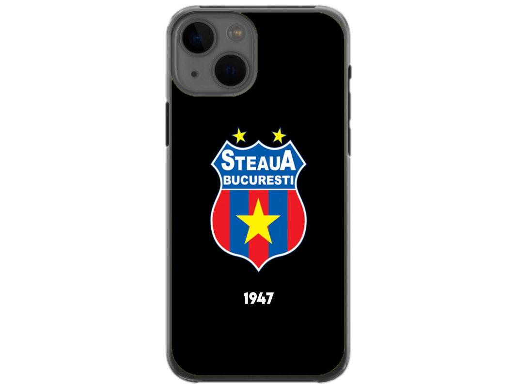 Husa Silicon HQCover compatibila cu Apple iPhone 13 Mini, model Steaua Bucuresti, rezistenta la socuri si zgarieturi, SP1M00004